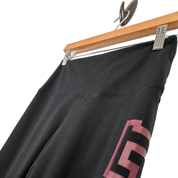 Pink Victoria's Secret High Waist Leggings Small Black Rainbow LOVE PINK Cotton - Picture 4 of 9